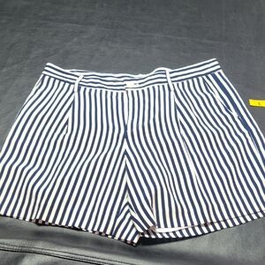 Lauren By Ralph Lauren Navy Striped Shorts